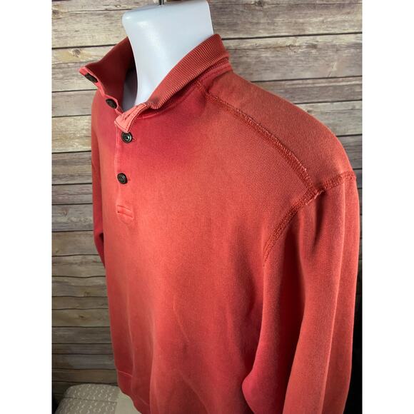 Men's Roundtree & Yorke Size XL Faded Red Button Lightweight sweater - Picture 7 of 9